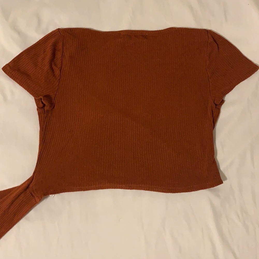 Project Social T Rust Orange Bailey Wrap Tee - Picture 7 of 9